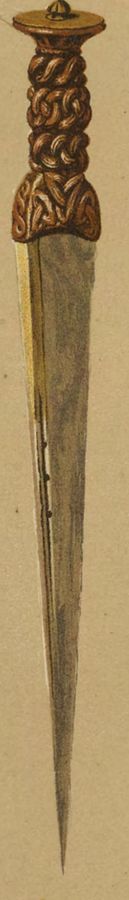 Highland dirk with carved grip