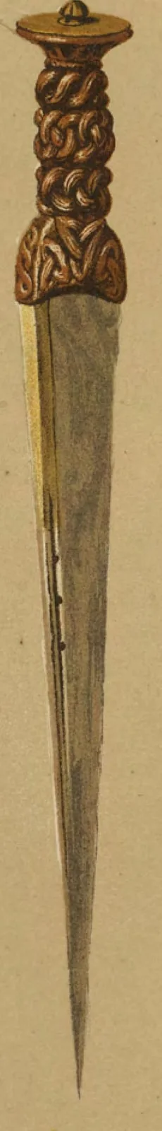 Highland dirk with carved grip