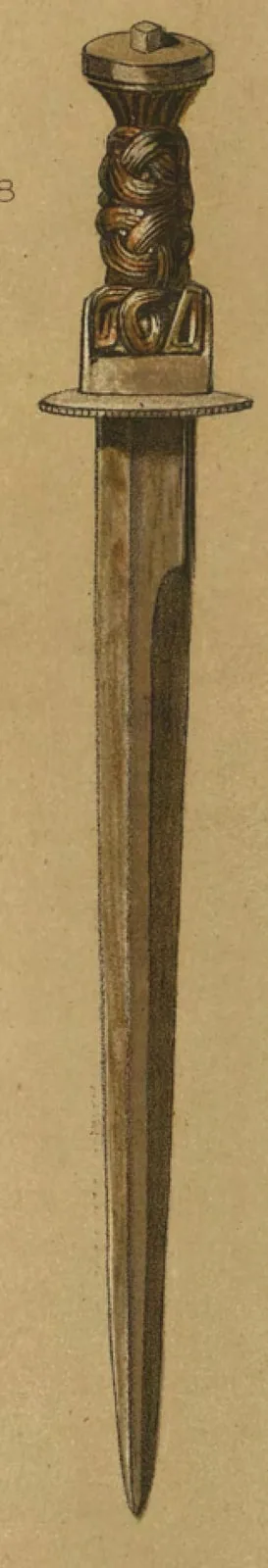 Highland dirk with a disc guard