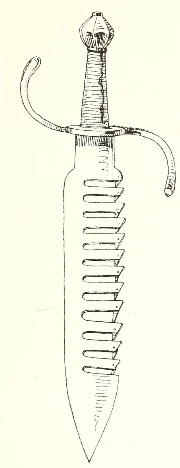 Sword-breaker with twelve teeth (after Meyrick)