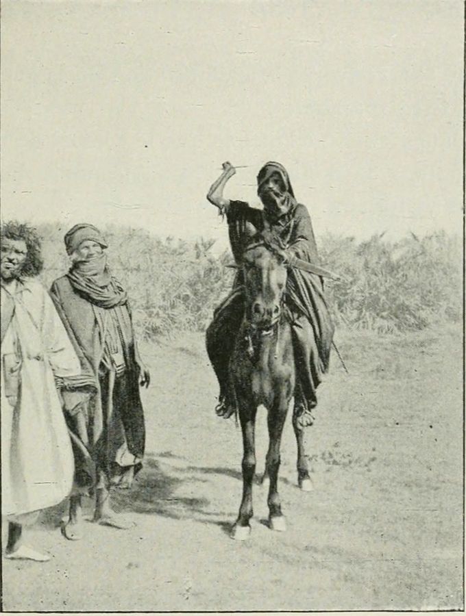 Tuareg horseman with a sword at his side