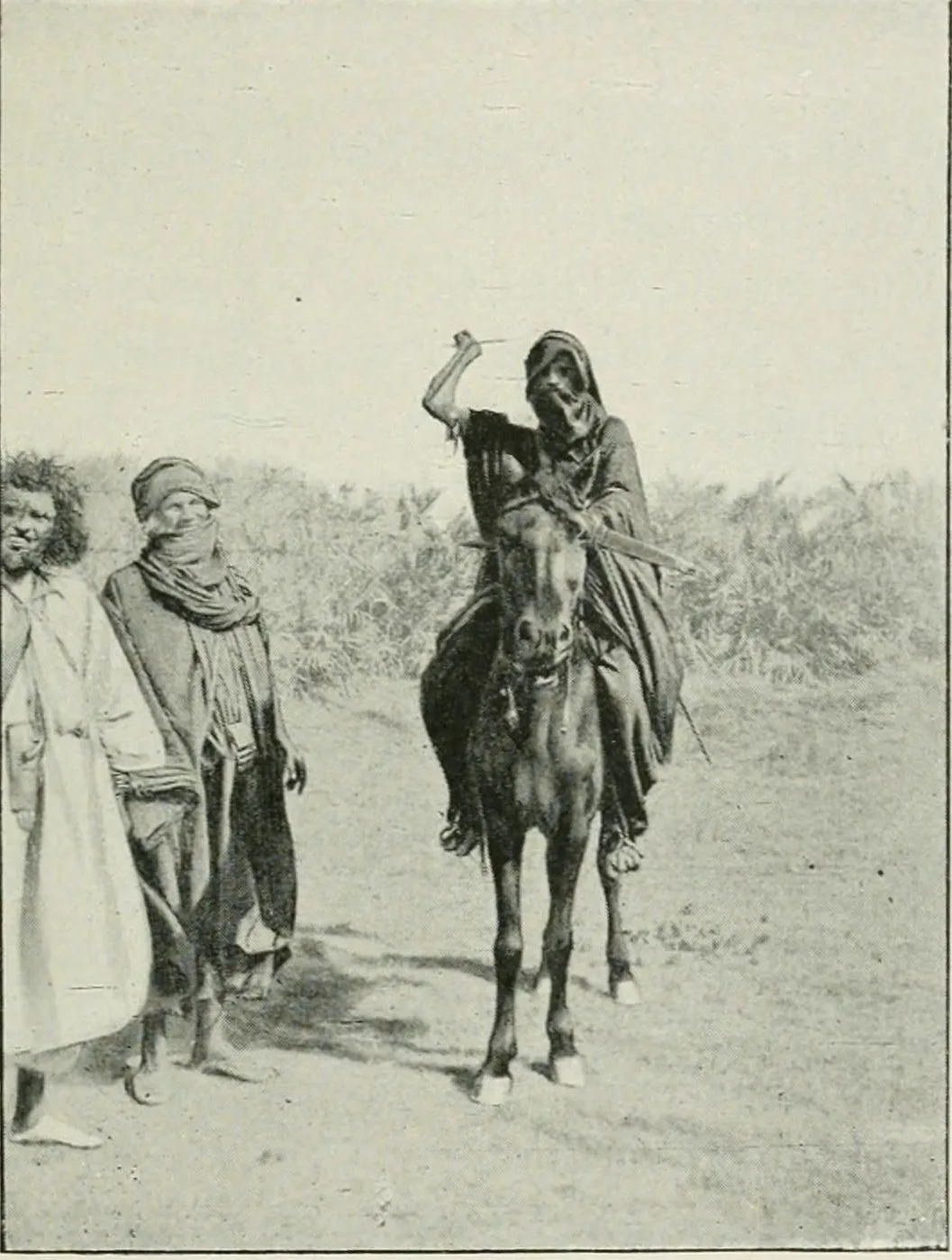 Tuareg horseman with a sword at his side