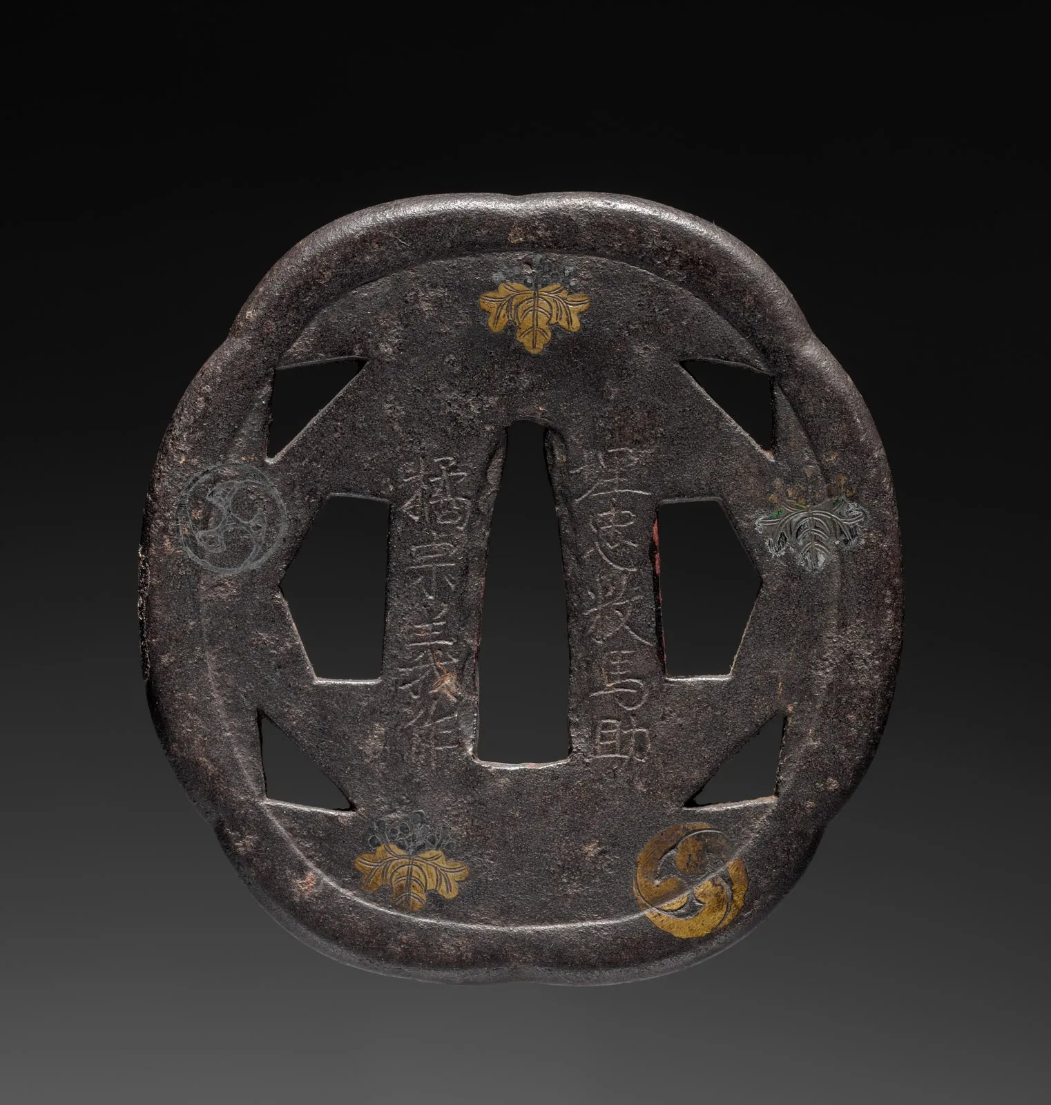 Sword Guard (Tsuba) with Family Crests