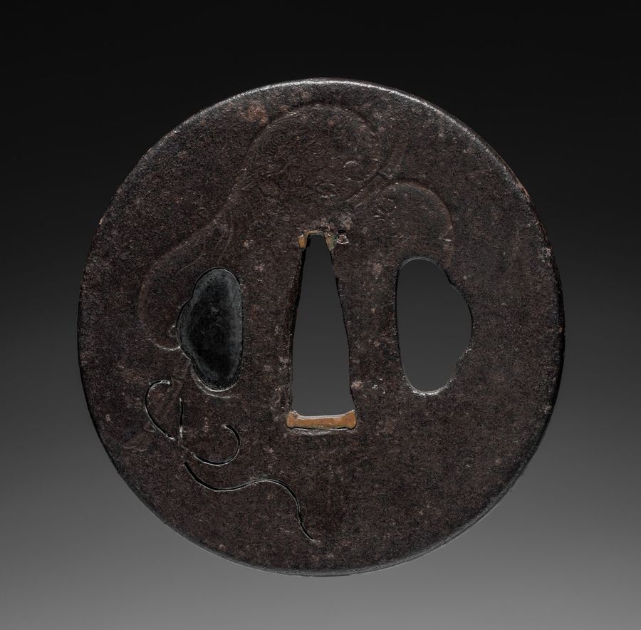 Sword Guard (Tsuba) with Fan