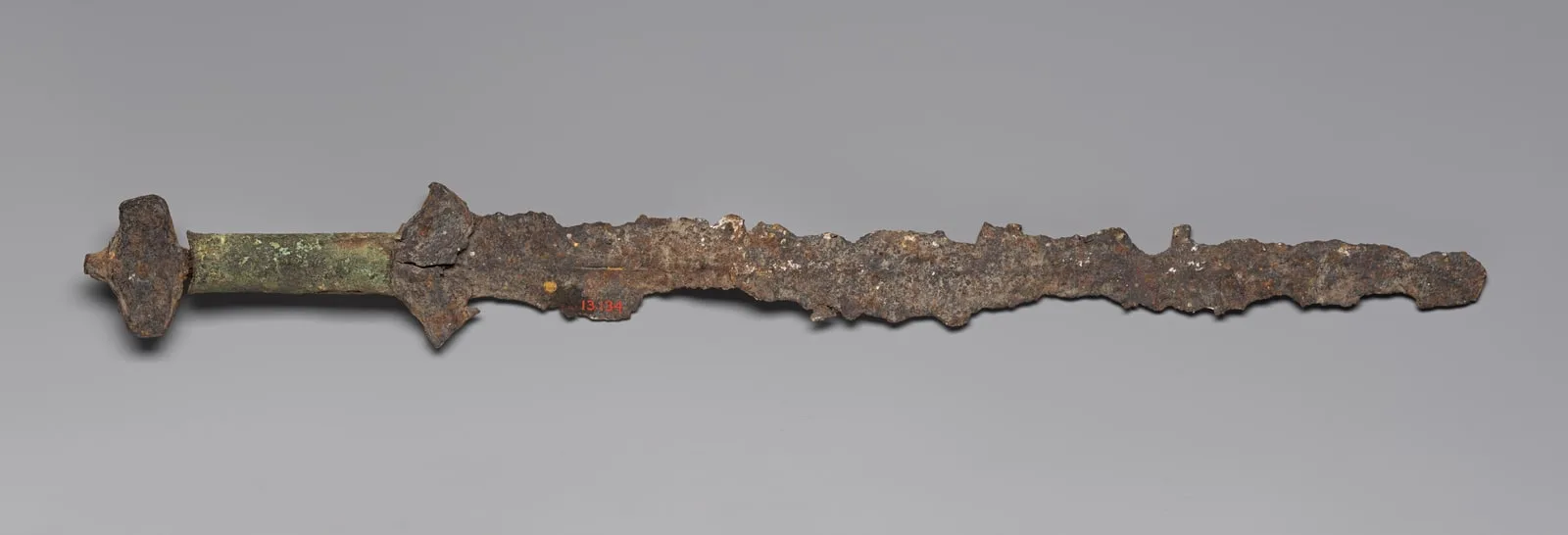 Iron sword with bronze hilt