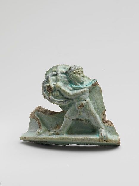 Faience vase fragment