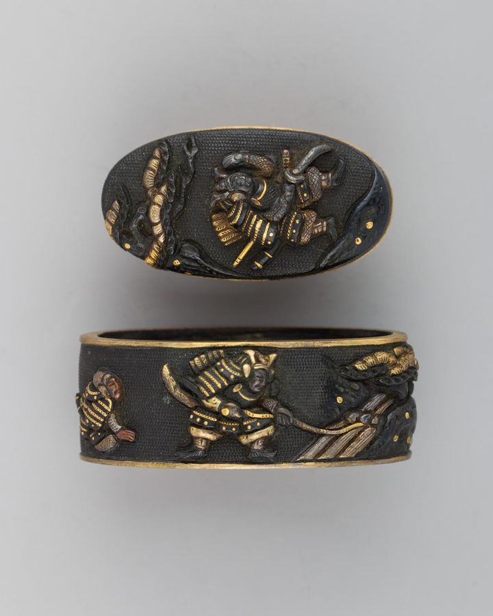 Sword-Hilt Collar and Pommel (Fuchigashira)