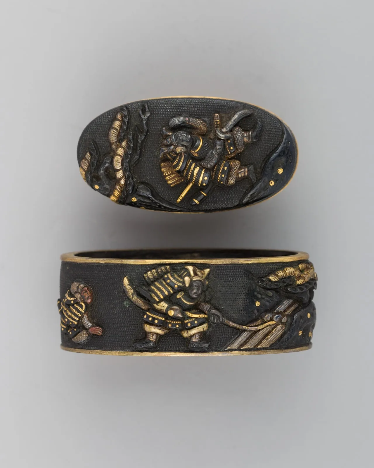 Sword-Hilt Collar and Pommel (Fuchigashira)
