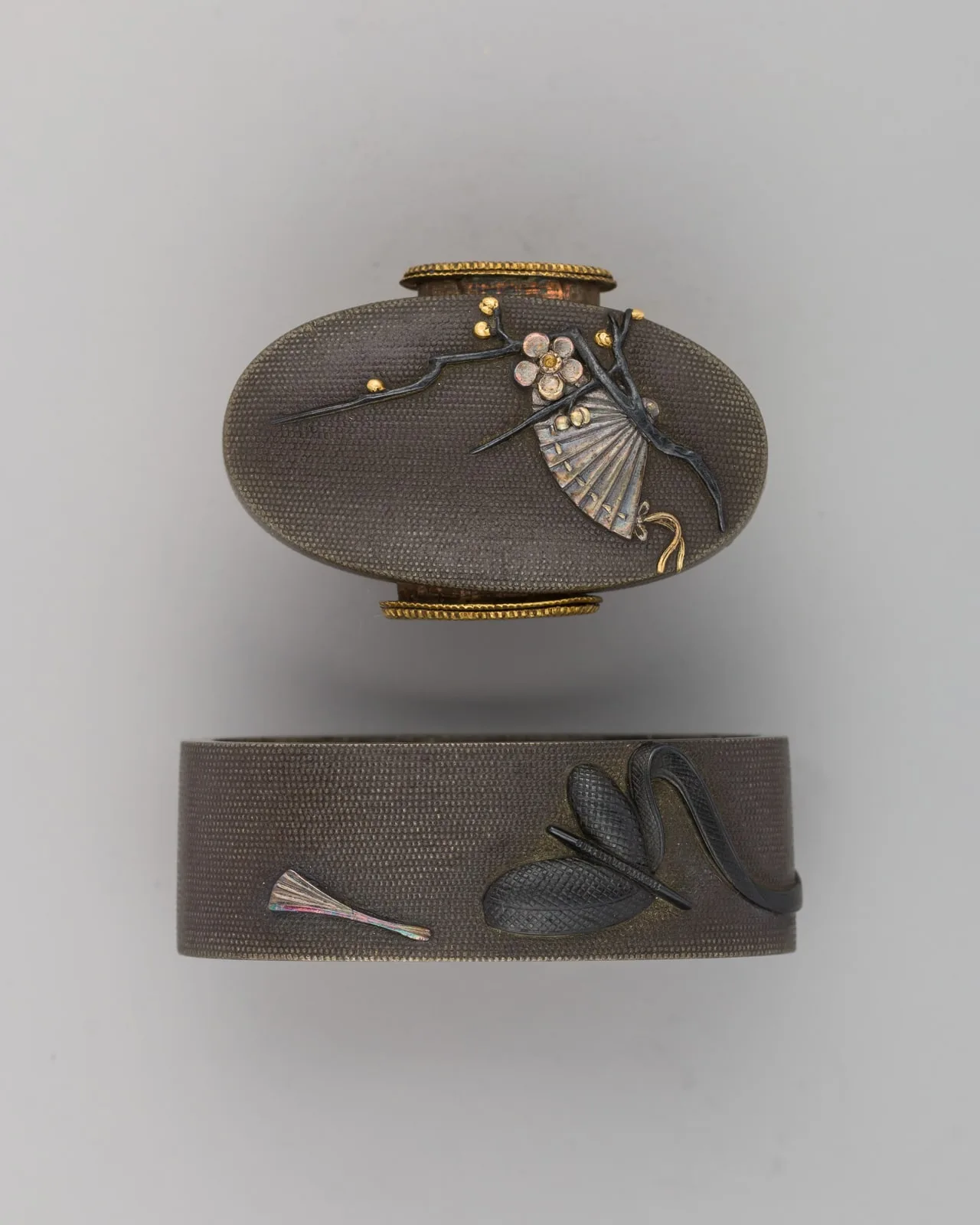 Sword-Hilt Collar and Pommel (Fuchigashira)