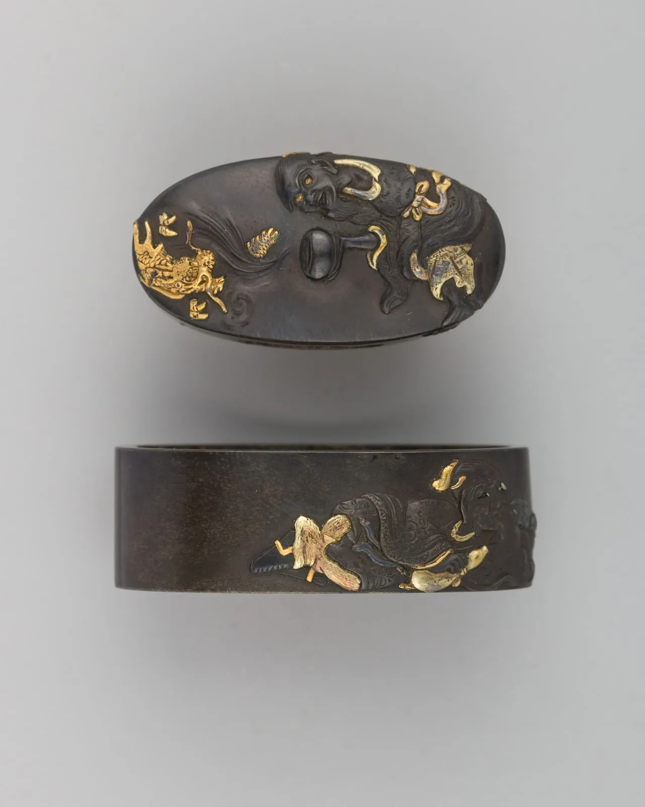 Sword-Hilt Collar and Pommel (Fuchigashira)