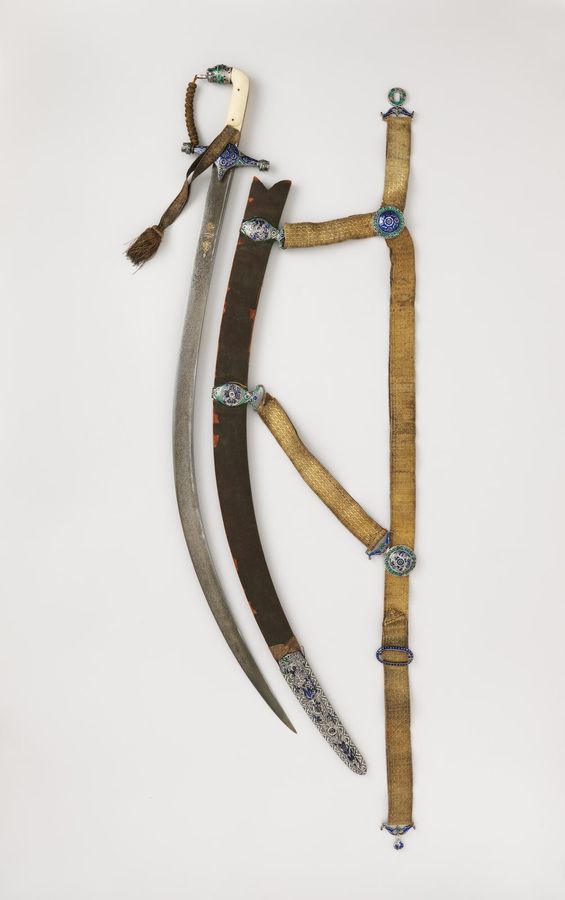 Sword (Shamshir) with Scabbard and Belt
