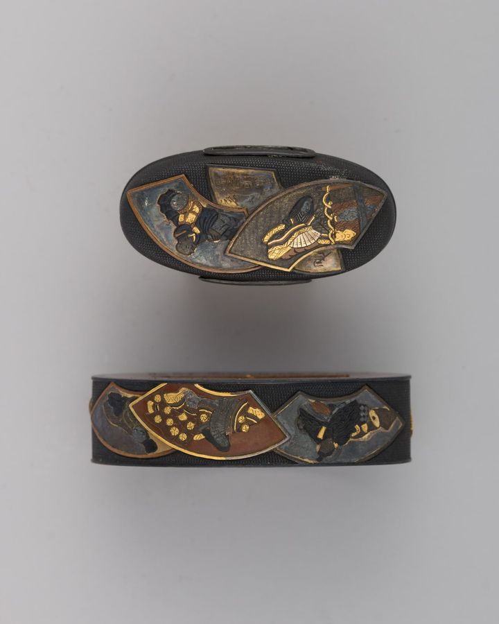 Sword-Hilt Collar and Pommel (Fuchigashira)