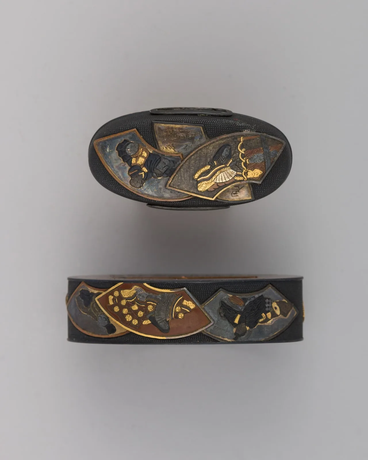 Sword-Hilt Collar and Pommel (Fuchigashira)