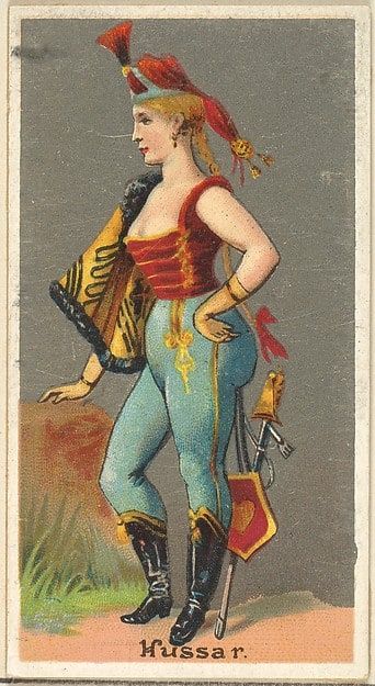 Hussar, from the Occupations for Women series (N166) for Old Judge and Dogs Head Cigarettes