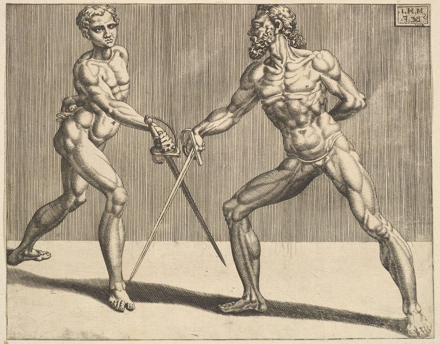 Two Fencers, from Fencers, plate 5