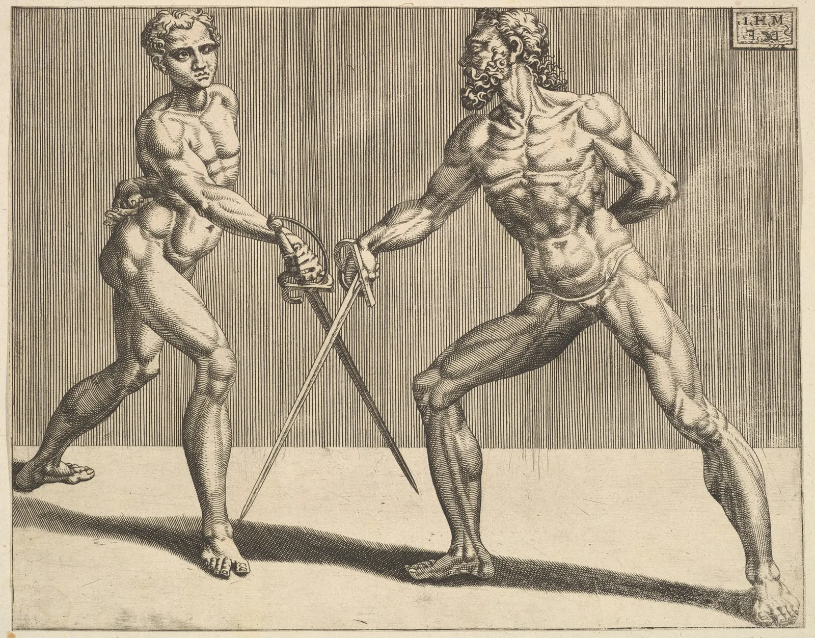 Two Fencers, from Fencers, plate 5