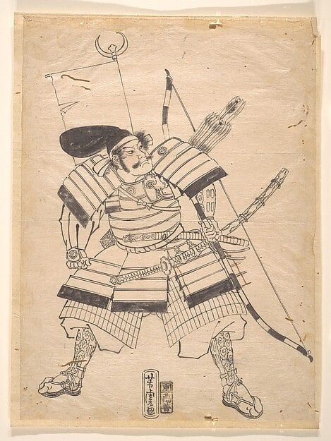 Preparatory Drawing for a Warrior Print
