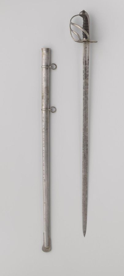 Officierssabel met schede lichte cavalerie nr. 4 van W.J.K. van Rappard