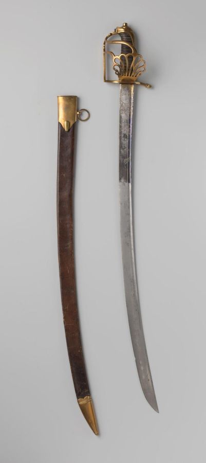 Sabel met schede van een bij Castricum in 1799 gesneuvelde Fransman